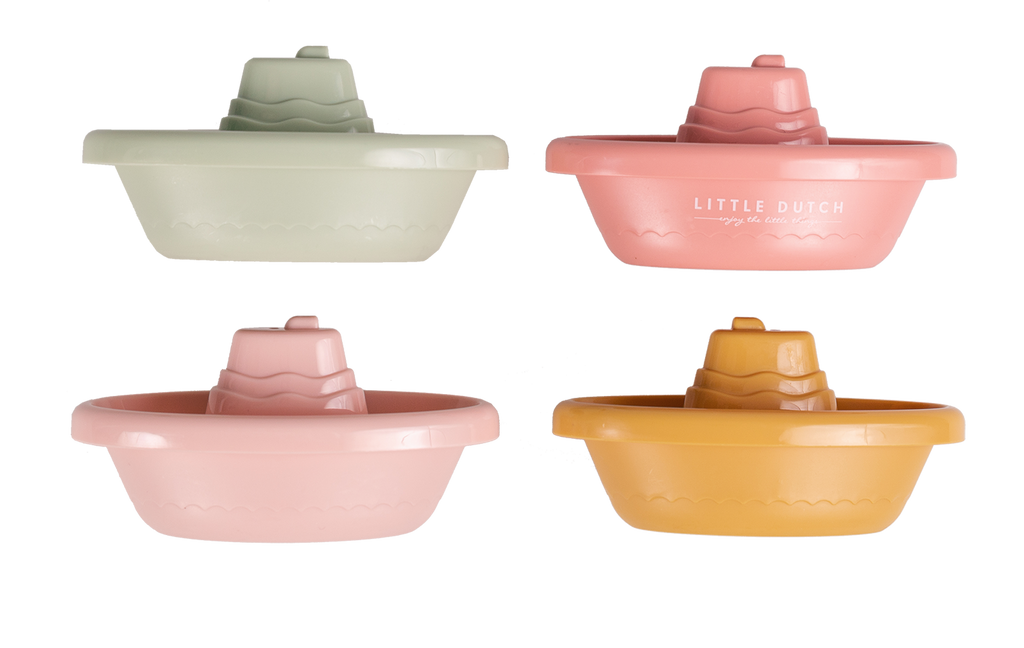 Little Dutch Badspeeltjes Stapelbare Bootjes | Roze