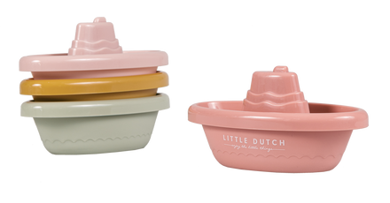 Little Dutch Badspeeltjes Stapelbare Bootjes | Roze
