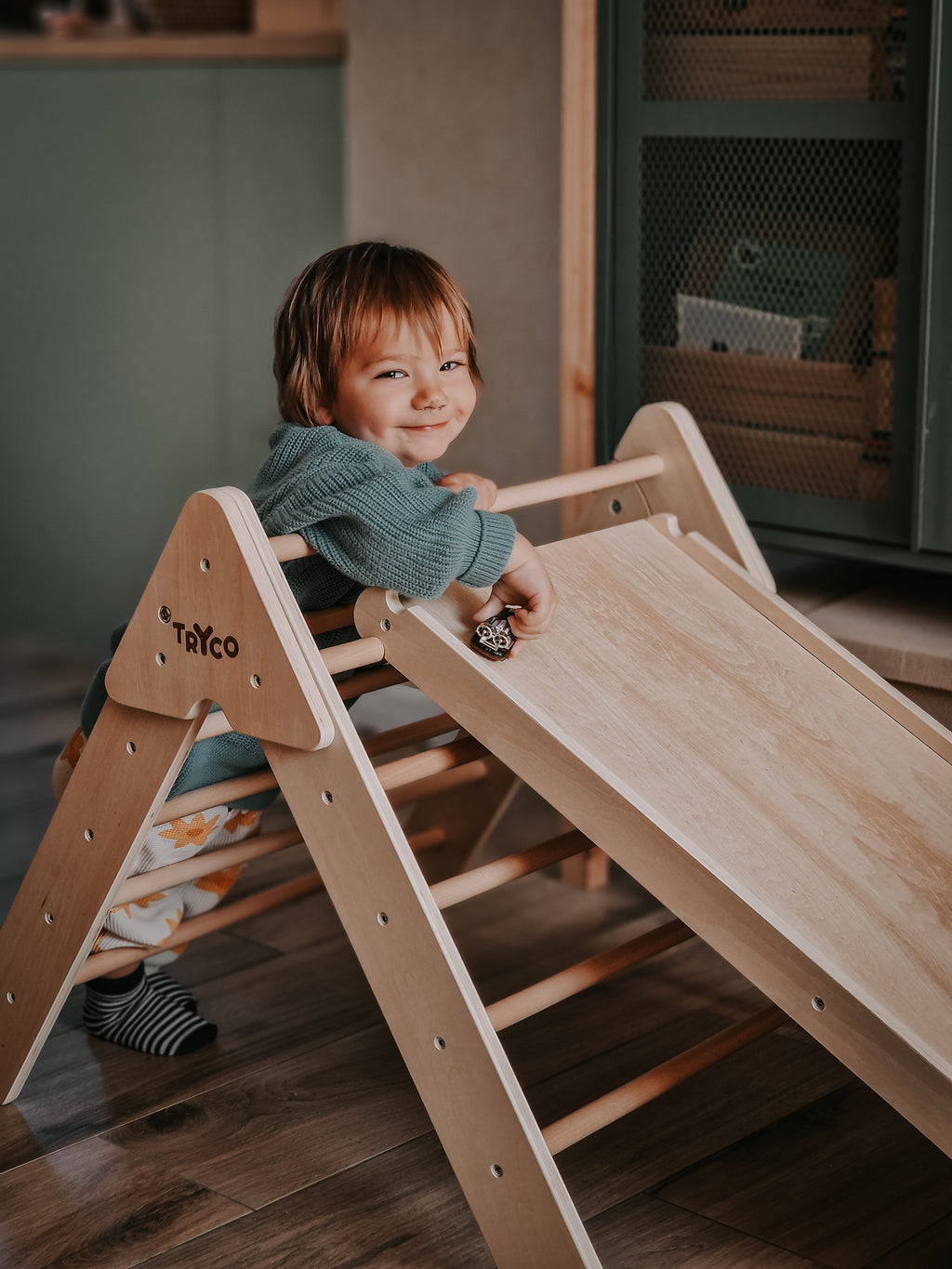 Tryco Houten Klimrek Met Glijbaan