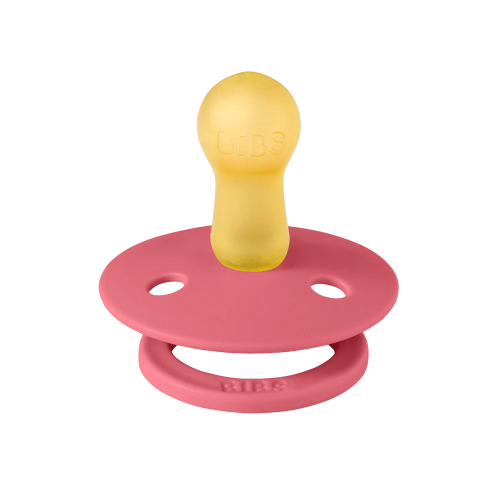 Bibs Fopspeen Size 1 Latex Rond 2 pack | Baby Pink / Coral Mix