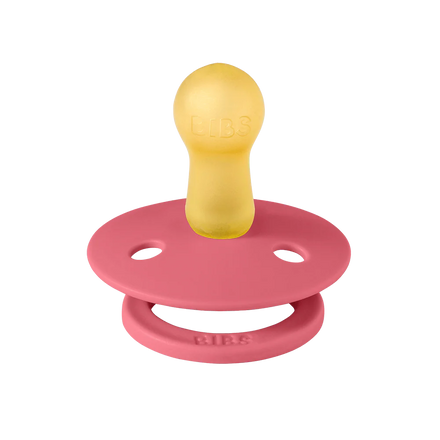 Bibs Fopspeen Size 1 Latex Rond 2 pack | Baby Pink / Coral Mix