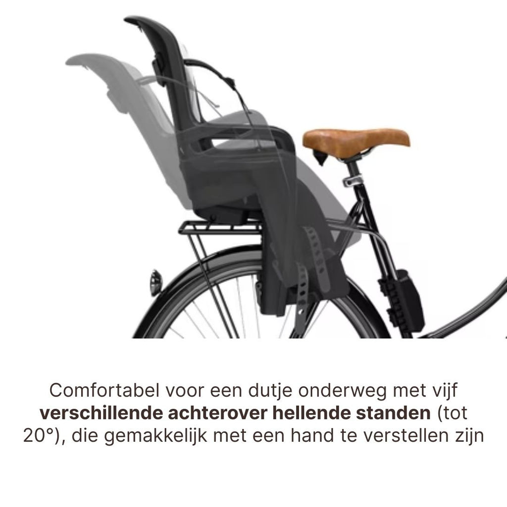 Thule Ride Along 2 Kantelbaar Fietsstoel Achterop Frame Montage | Donkergrijs