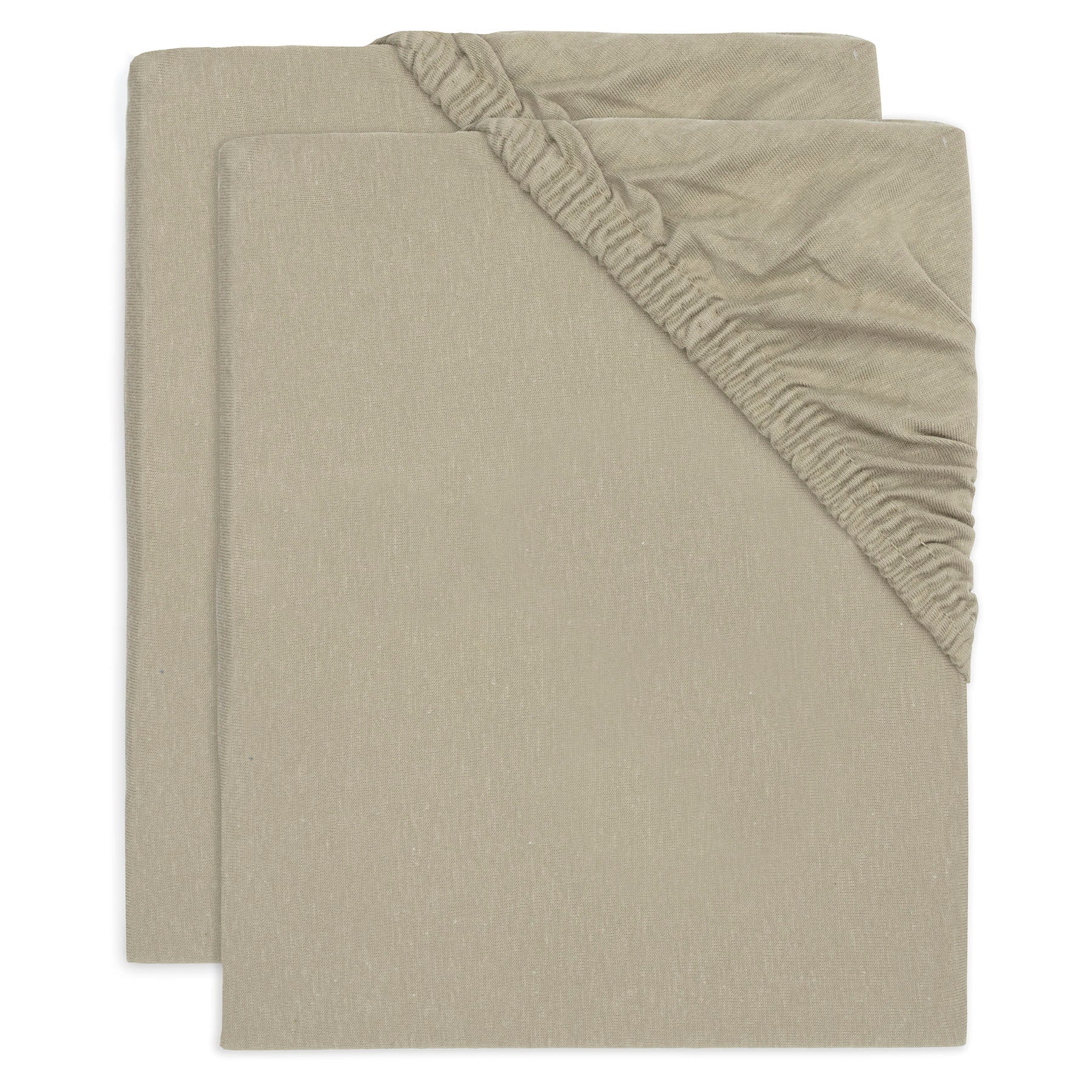 Jollein Hoeslaken Jersey Wieg 40/50x80/90cm 2-Pack | Olive Green