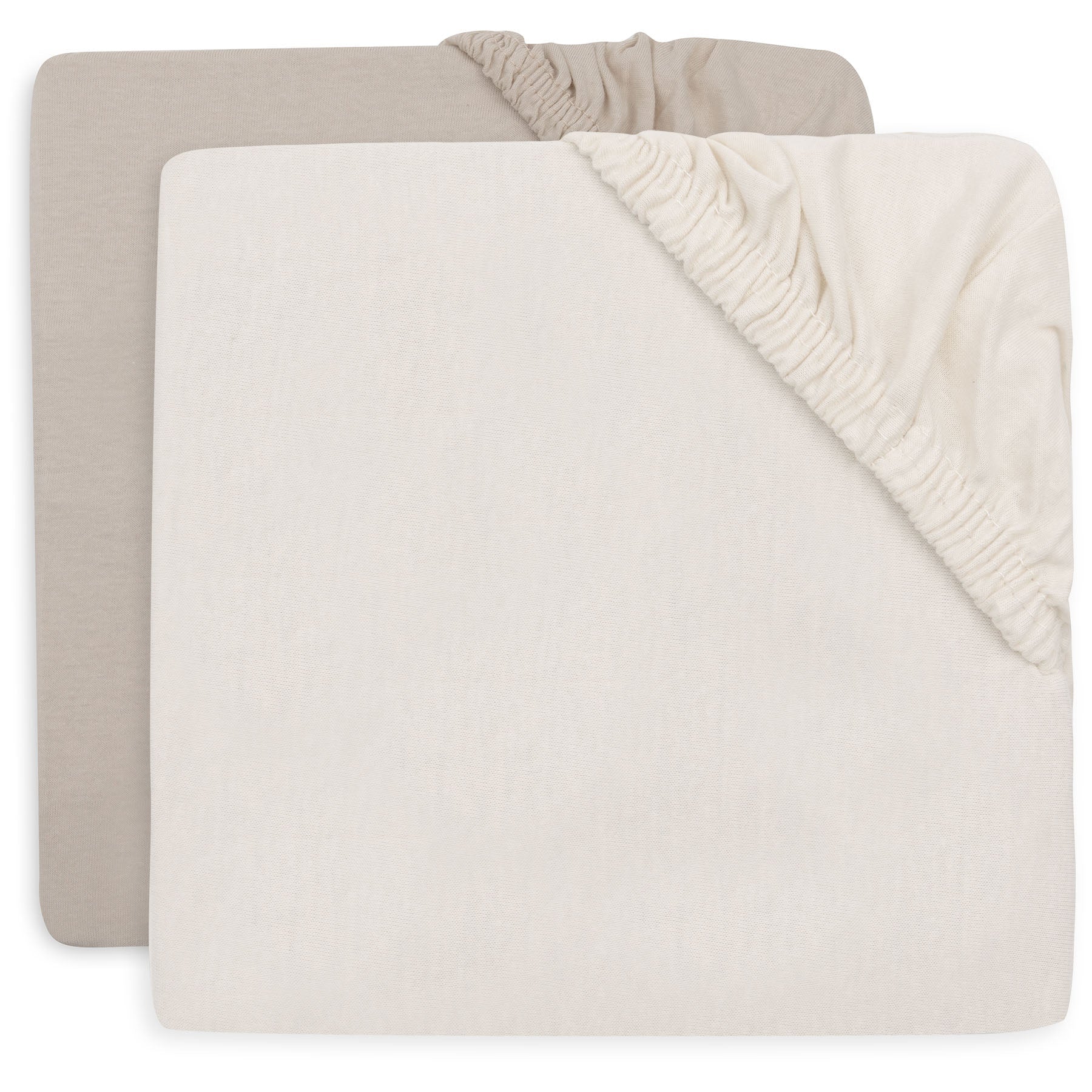 Jollein Hoeslaken Jersey 40/50x80/90cm 2ST | Oatmeal/Sand