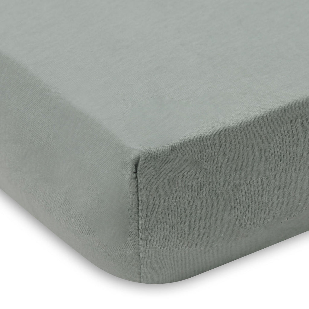 Jollein Hoeslaken Jersey 70/75x140/150cm | Sea Green/Ivory | 2st