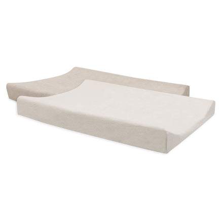 Jollein Aankleedkussenhoes Badstof 50x70cm 2ST | Oatmeal/Sand