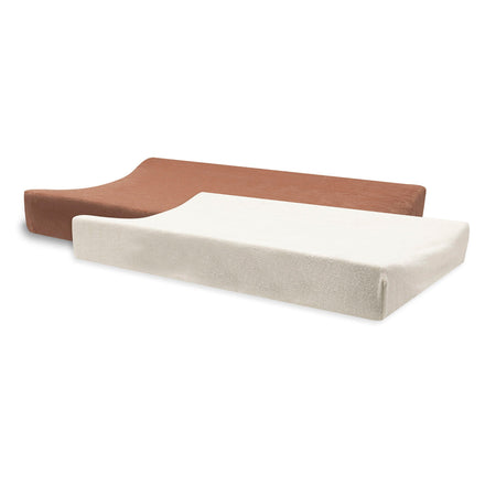 Jollein Aankleedkussenhoes Badstof 50x70cm | Light Terra/Oatmeal (2p)
