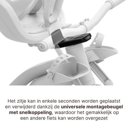 Thule Yepp Nexxt 2 Mini Fietsstoel Voorop I Midnight Zwart