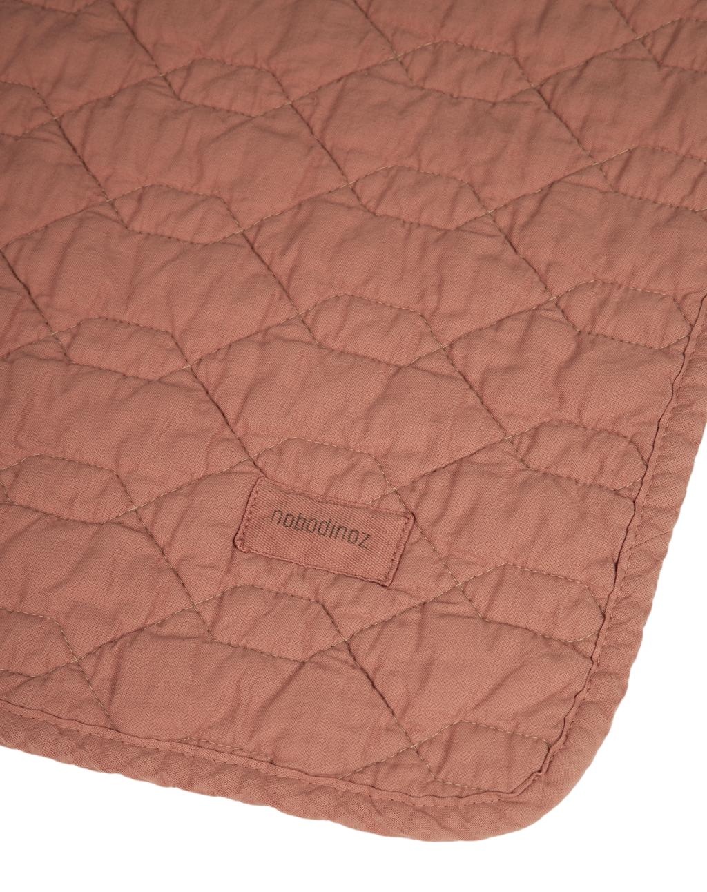 * Nobodinoz Wabi Sabi Quilted Deken 100x135cm | Rosewood*