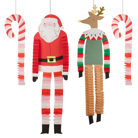 * Meri Meri Long Legged Santa & Reindeer Decorations