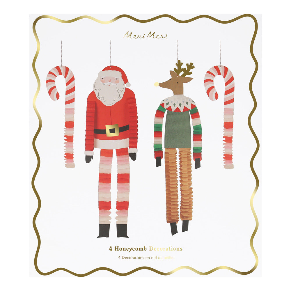 * Meri Meri Long Legged Santa & Reindeer Decorations