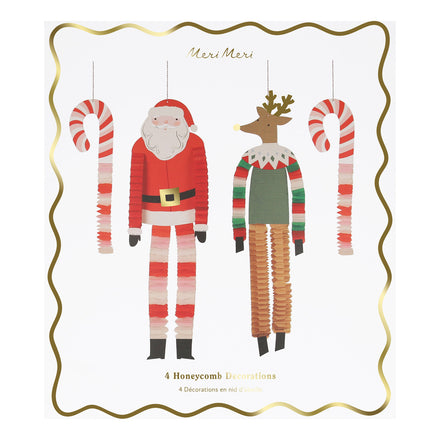 * Meri Meri Long Legged Santa & Reindeer Decorations