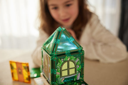 Transparante pastelkleurige tegels van de Cleverclixx Magic Forest Pack
