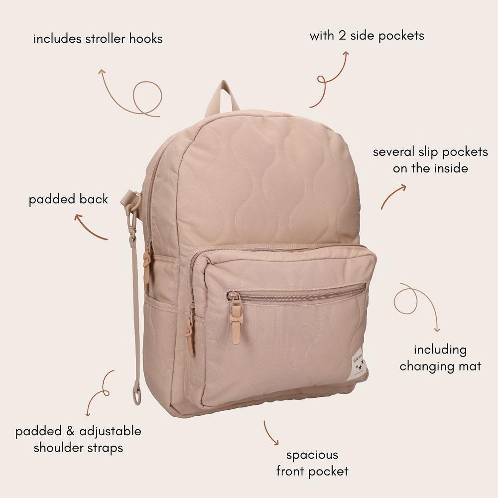 Kidzroom Luiertas Rugzak | Desire Beige