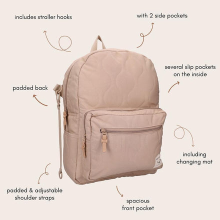 Kidzroom Luiertas Rugzak | Desire Beige