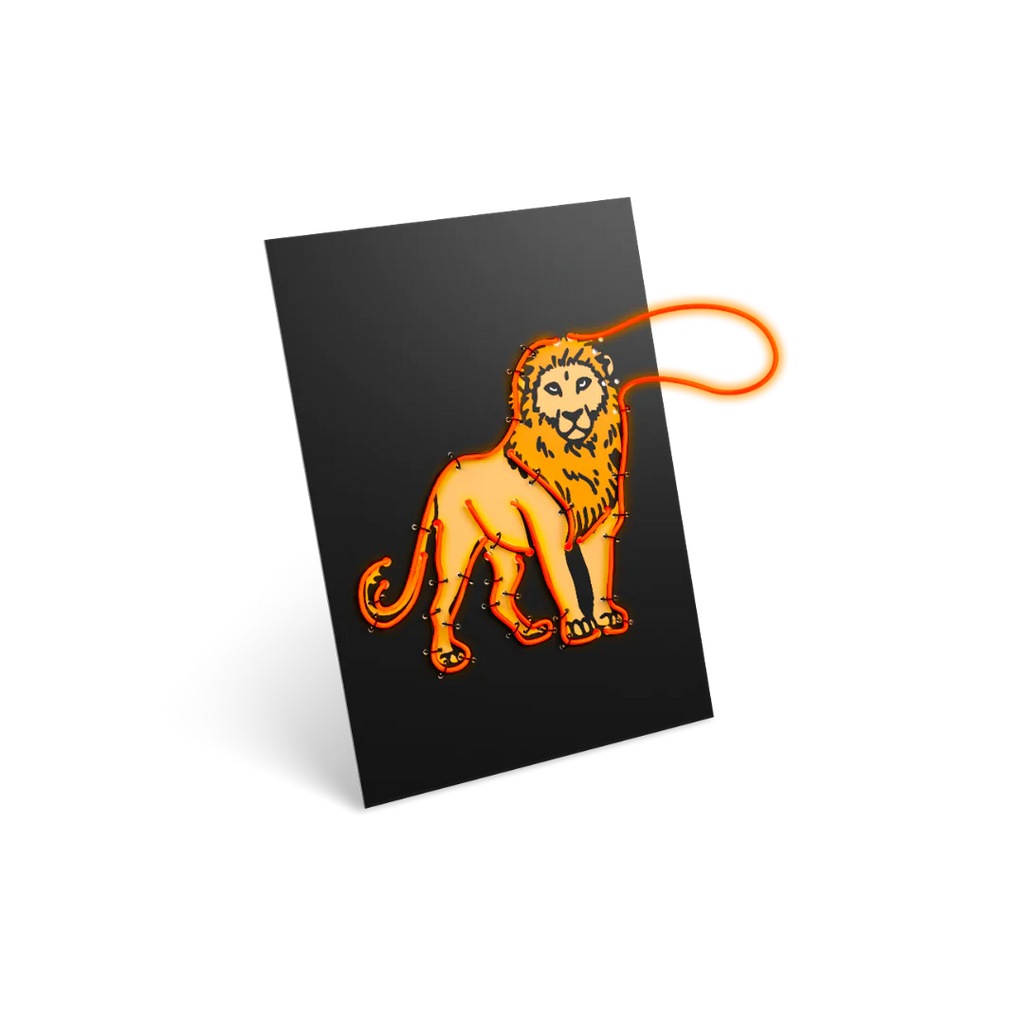 * Kidywolf Kidyneon Light-Up Wall Art Craft Kit | Animals