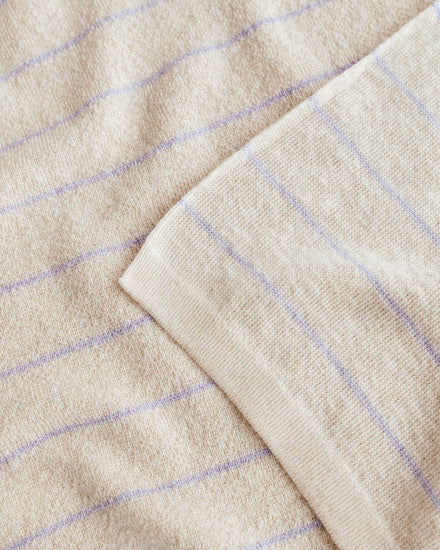 Hvid Deken Harry | Cream/Lilac