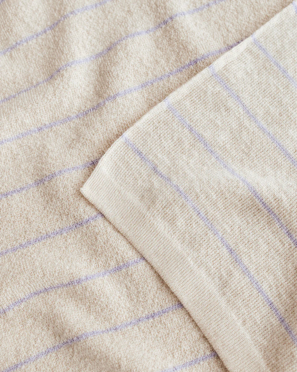 Hvid Deken Harry | Cream/Lilac