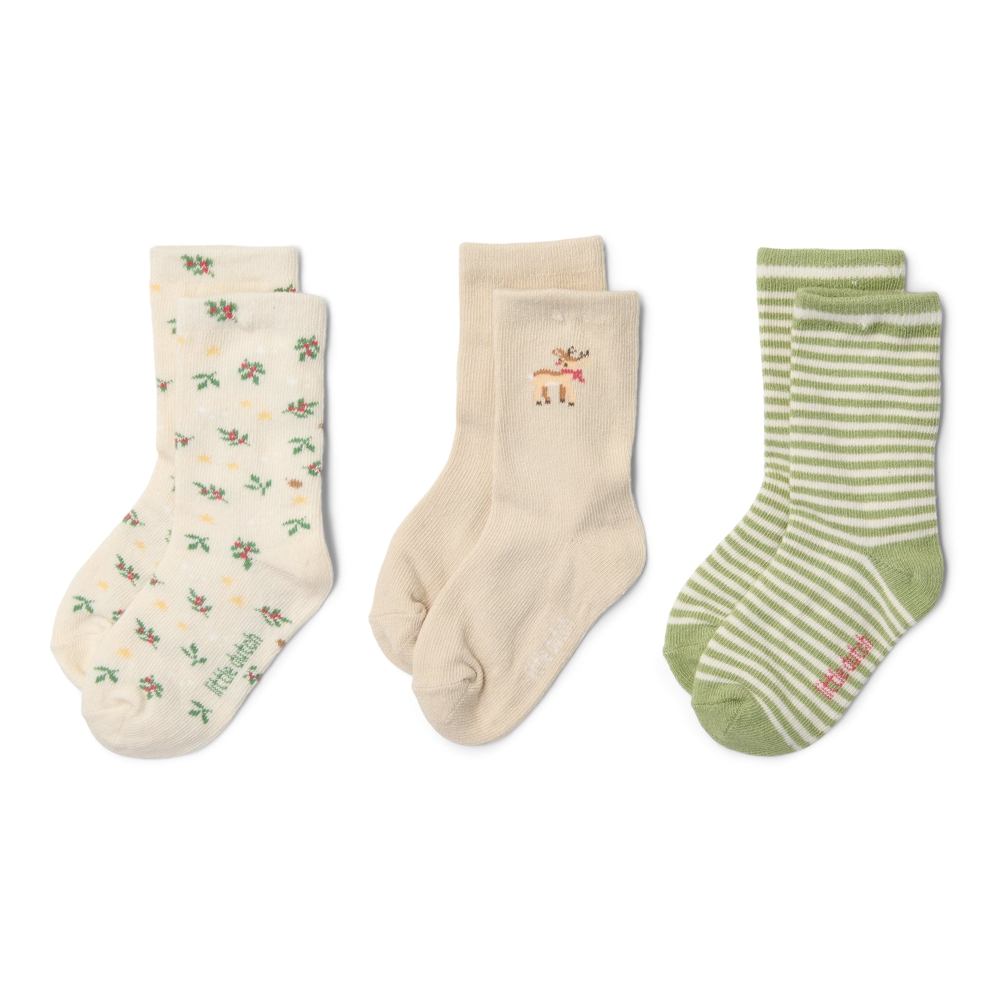 Little Dutch Sokken Little Christmas 3-pack | Creme
