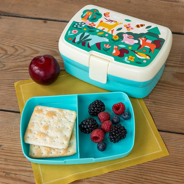 Handige Lunchbox Met Tray | Bosdieren