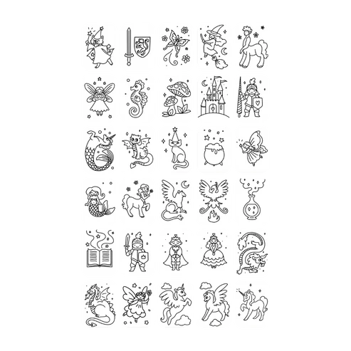 Kidywolf Navulling Voor Kidydraw-Mini Tablet | Once Upon A Time ... Animals