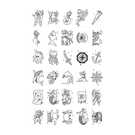 Kidywolf Navulling Voor Kidydraw-Mini Tablet | Dieren Over De Hele Wereld - Oceanen & Piraten