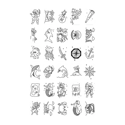 Kidywolf Navulling Voor Kidydraw-Mini Tablet | Dieren Over De Hele Wereld - Oceanen & Piraten