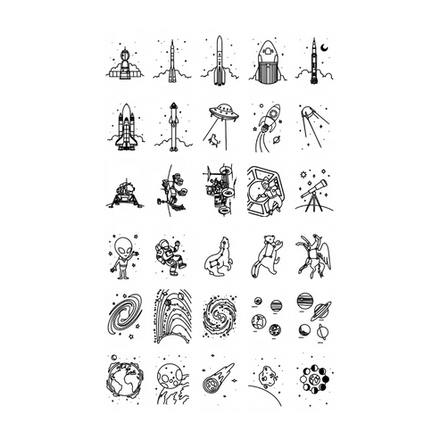 Kidywolf Navulling Voor Kidydraw-Mini Tablet | Galaxy & Dinosaurussen