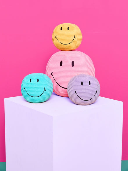 Bon Ton Toys x Smiley Knuffel Eco Corduroy 13cm | Geel