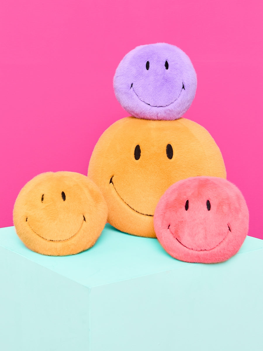 Bon Ton Toys x Smiley Knuffel Eco Fuzzy 13cm | Paars