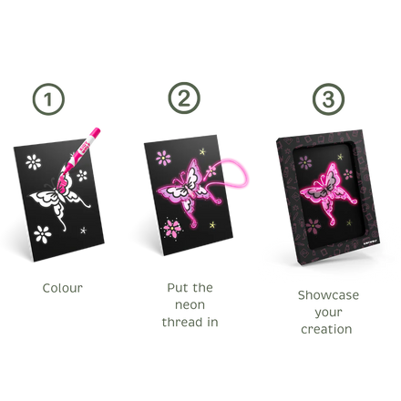 Kidywolf Kidyneon Light-Up Wall Art Craft Kit | Once Upon A Time
