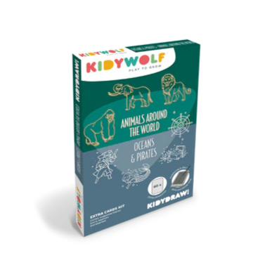 Kidywolf Navulling Voor Kidydraw-Mini Tablet | Dieren Over De Hele Wereld - Oceanen & Piraten