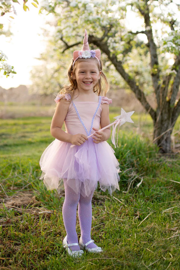 * Great Pretenders Shimmer Unicorn Jurk & Haarband Pink | 5-6Y
