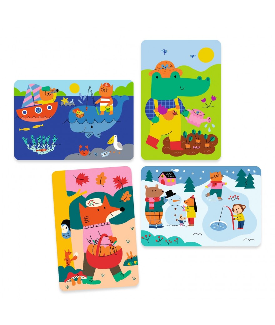 Djeco Kleurplaten Met Waterpen +18M | 4 Seizoenen