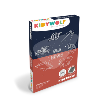 Kidywolf Navulling Voor Kidydraw-Mini Tablet | Galaxy & Dinosaurussen