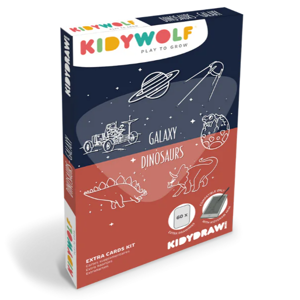 Kidywolf navulling Kidydraw-Mini Galaxy & Dinosaurussen - verpakking