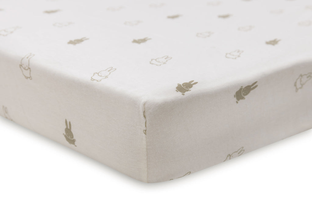 * Jollein Hoeslaken Jersey 60x120cm Happy Miffy | Olive Green