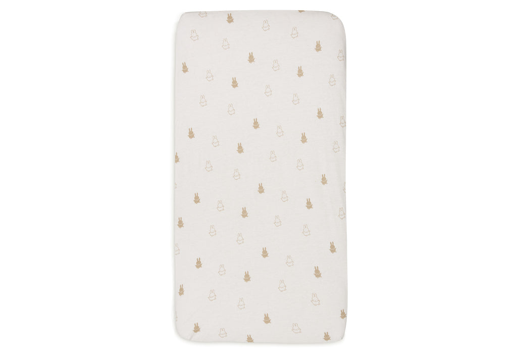 Jollein Hoeslaken Jersey 60x120cm Happy Miffy | Nougat