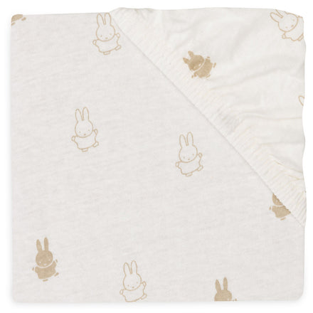 Jollein Hoeslaken Jersey 60x120cm Happy Miffy | Nougat