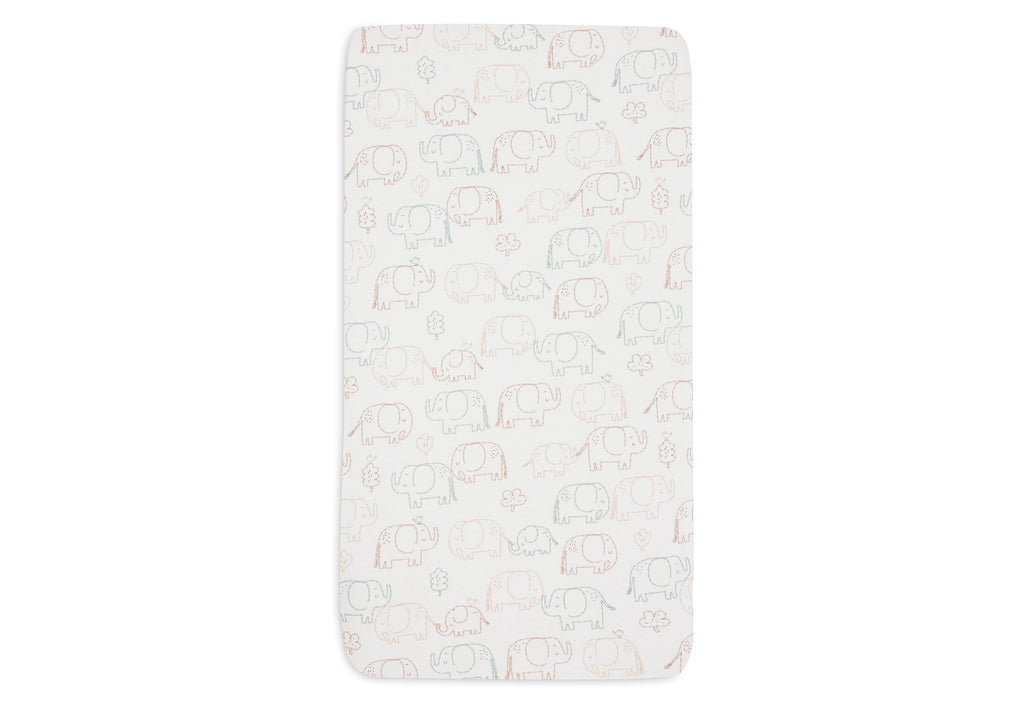 Jollein Hoeslaken Jersey 60x120cm | Elephant Tales