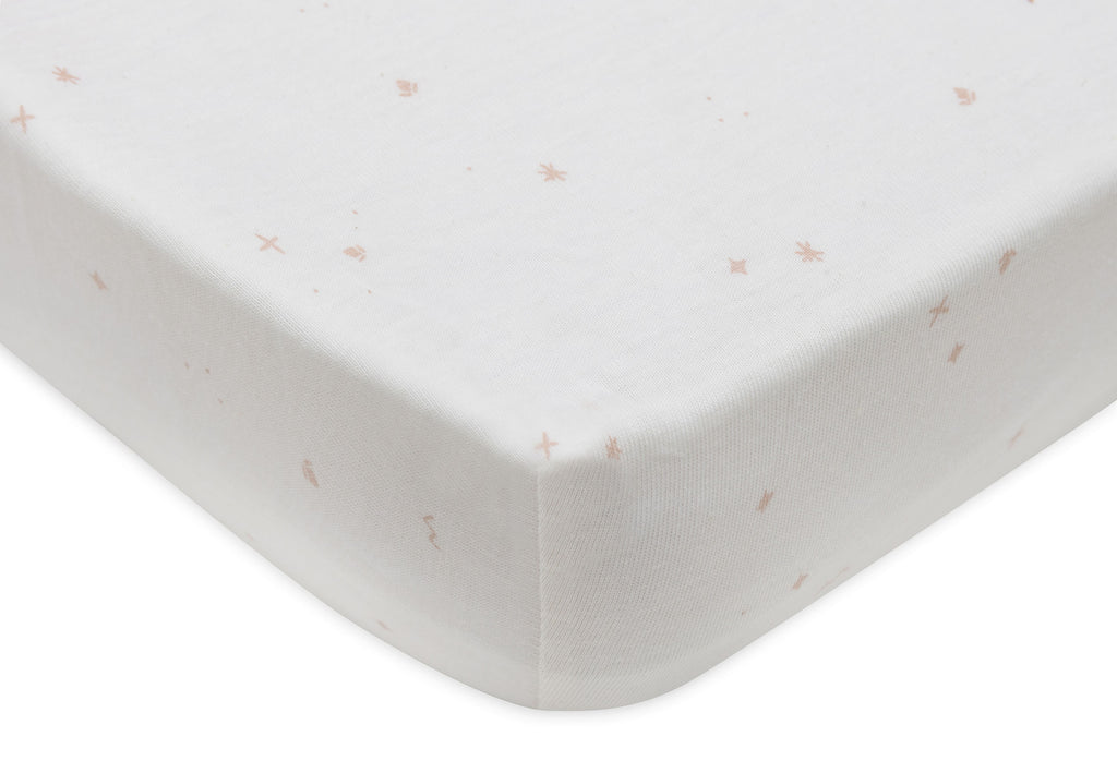 * Jollein Hoeslaken Jersey 70/75x140/150cm Twinkling Wild Rose