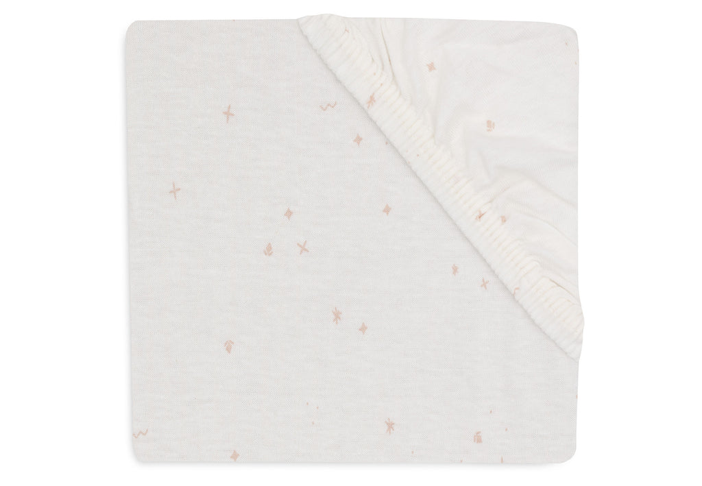 * Jollein Hoeslaken Jersey 70/75x140/150cm Twinkling Wild Rose