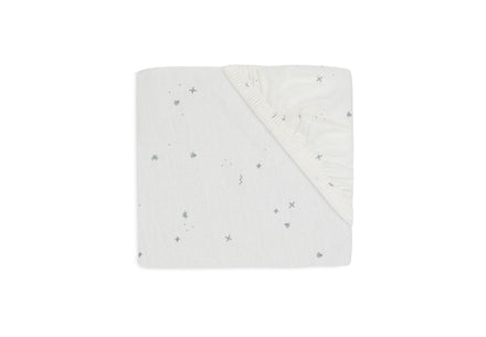 Jollein Hoeslaken Jersey 70/75x140/150 cm Twinkling Sea Green