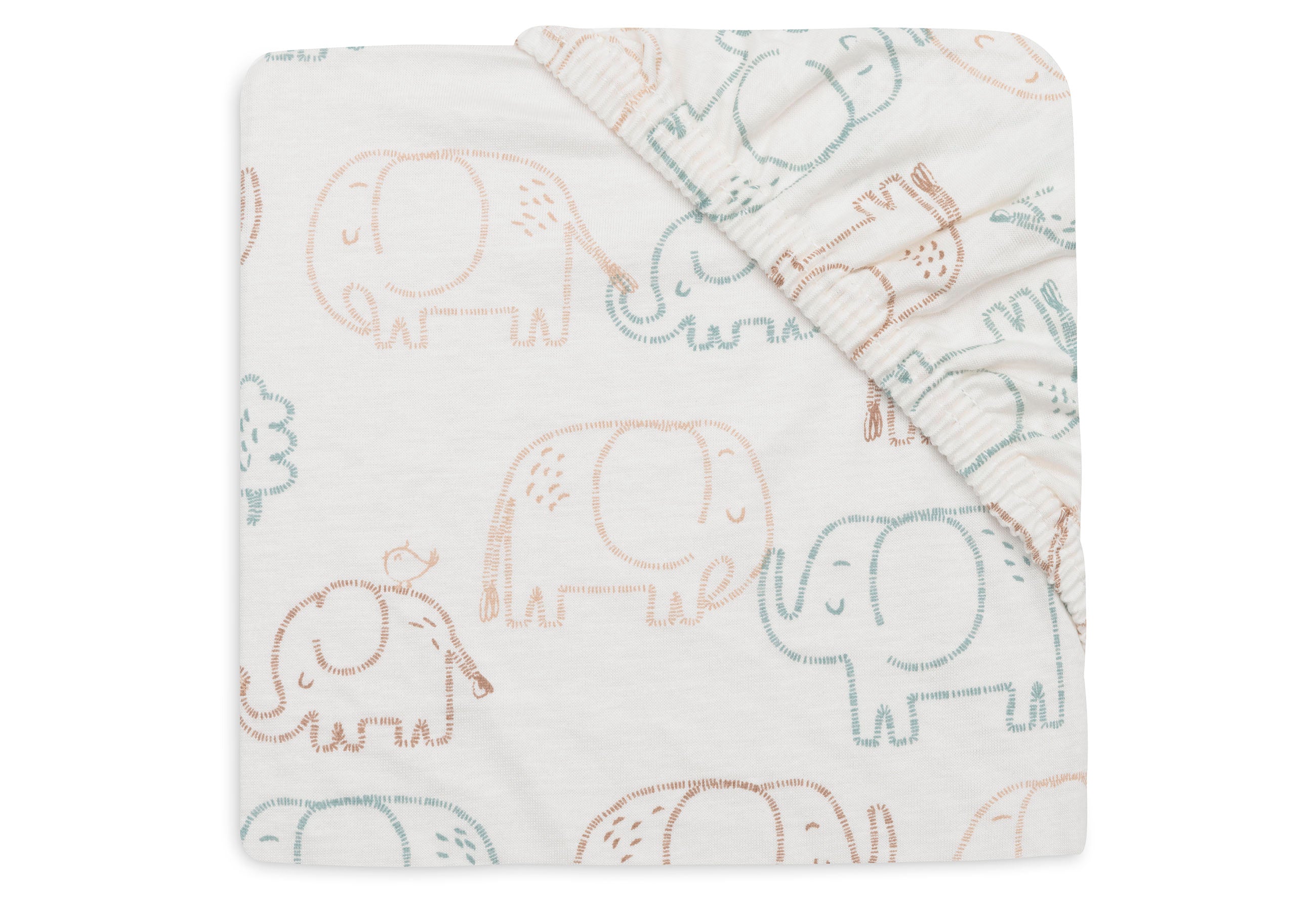 Jollein Hoeslaken Jersey 70/75x140/150cm | Elephant Tales