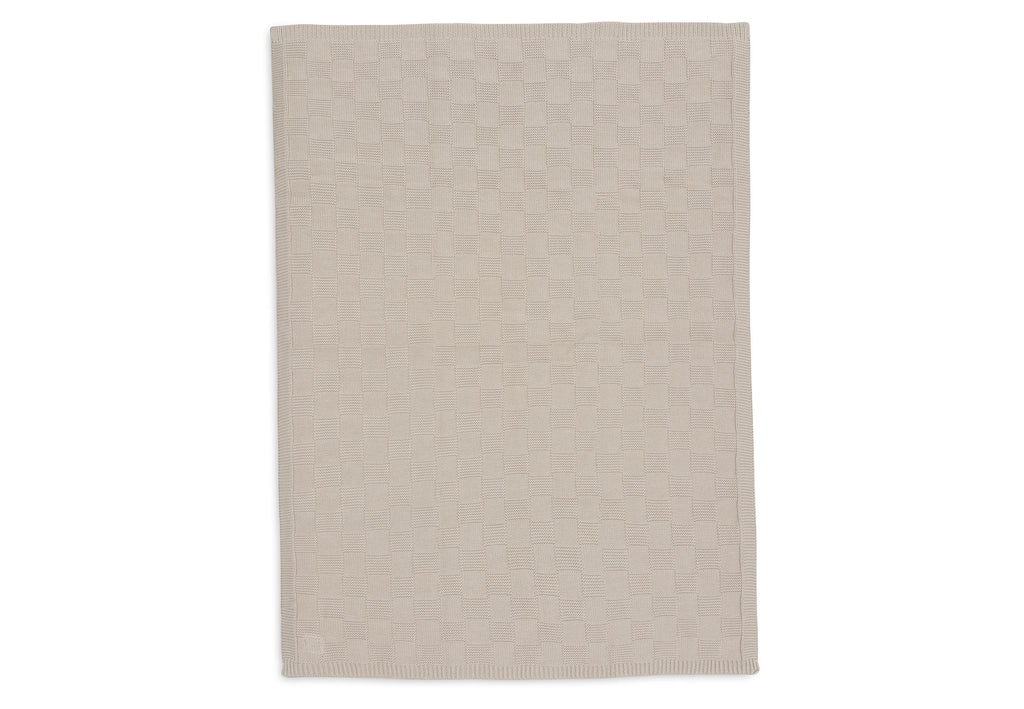 Jollein Deken Wieg 75x100cm Box Knit | Warm Sand Gots