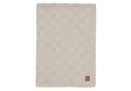 Jollein Deken Wieg 75x100cm Box Knit | Warm Sand Gots