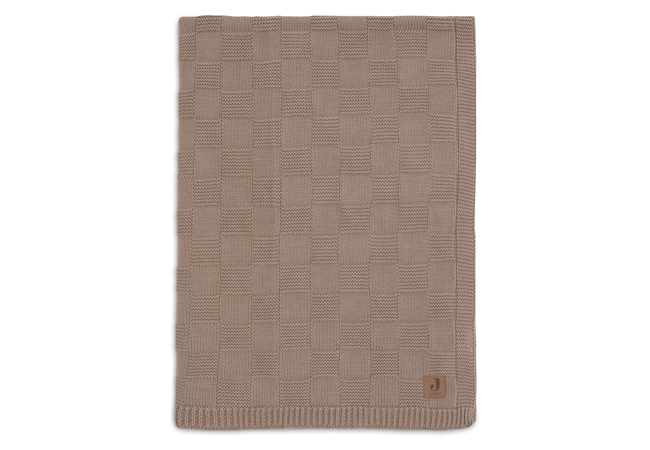 Jollein Deken Wieg 75x100cm Box Knit | Milky Coffee | Gots