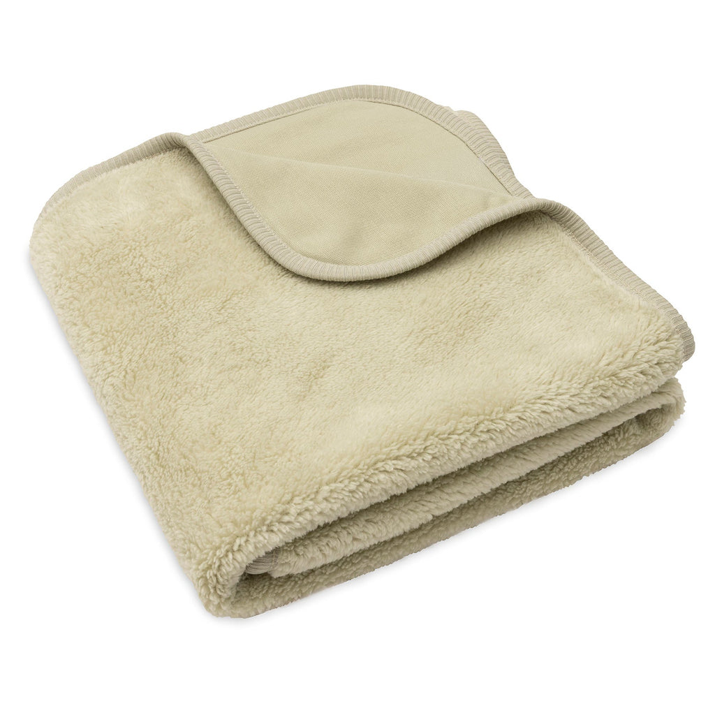 Jollein Deken Wieg 75x100cm Basic Sherpa/Jersey | Soft Matcha
