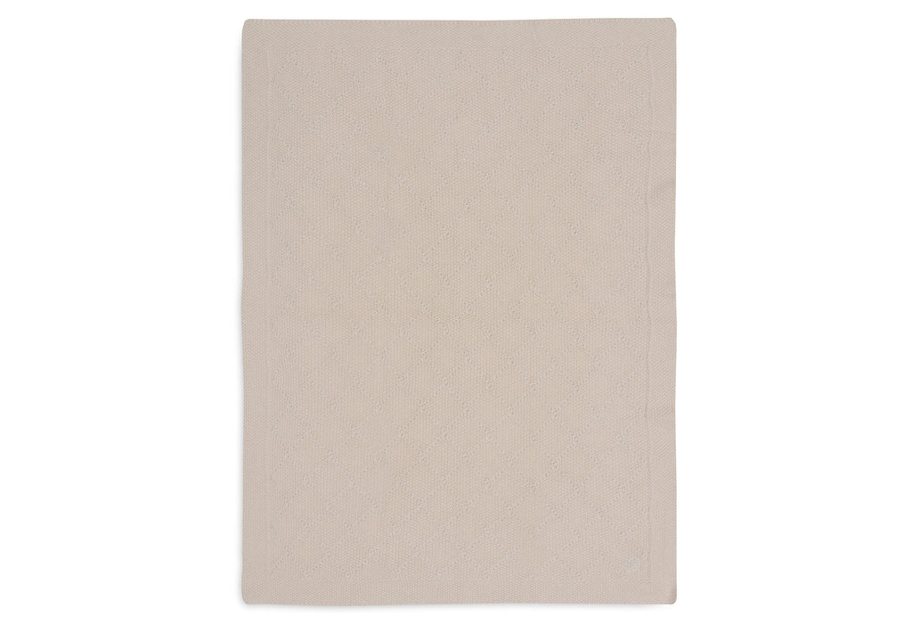 Jollein Ledikantdeken 100x150cm Check Knit Oatmeal