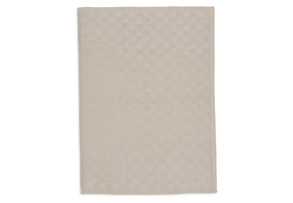 Jollein Deken Ledikant 100x150cm Box Knit | Warm Sand Gots